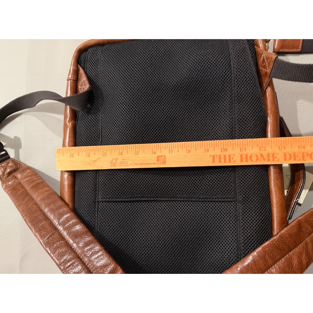 Fossil Buckner Convertible Backpack Briefcase Mens Cognac Leather NWT MBG9520222 - Picture 14 of 16